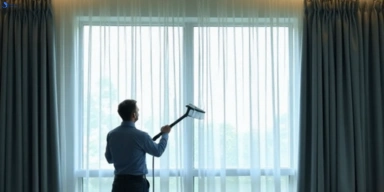 Commercial curtain steam cleaning service beenleigh hotels offices