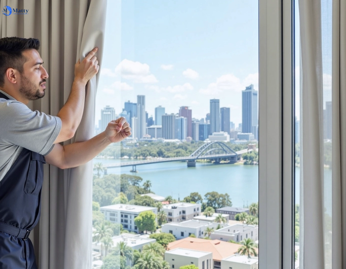 Professional curtain steam cleaning service beenleigh QLD by Matty Curtain Cleaning