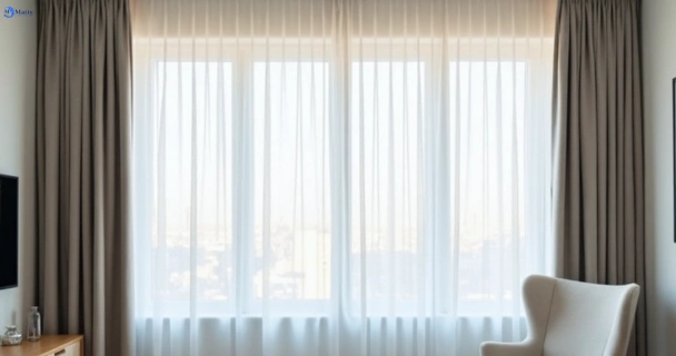 Freshly steam cleaned curtains in beenleigh QLD